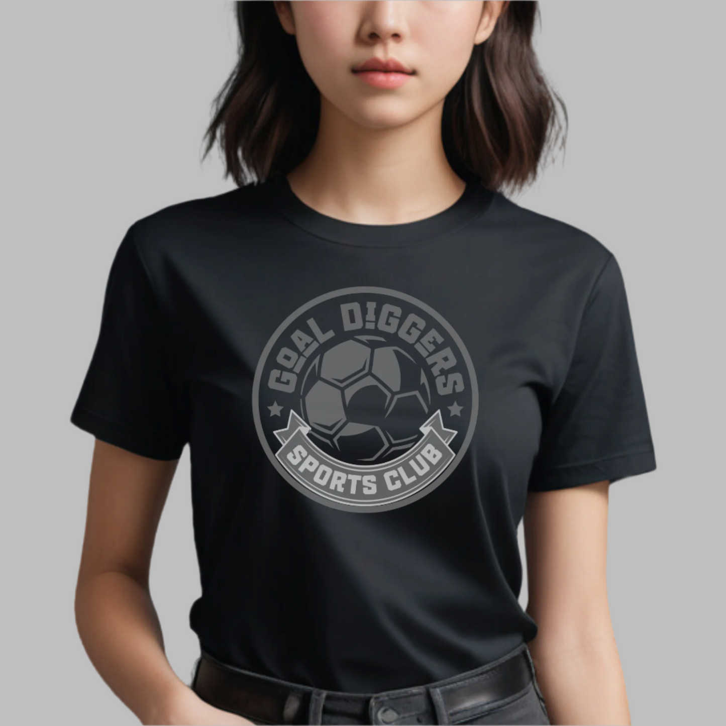 "Goal Diggers Sports Club" T-shirt.