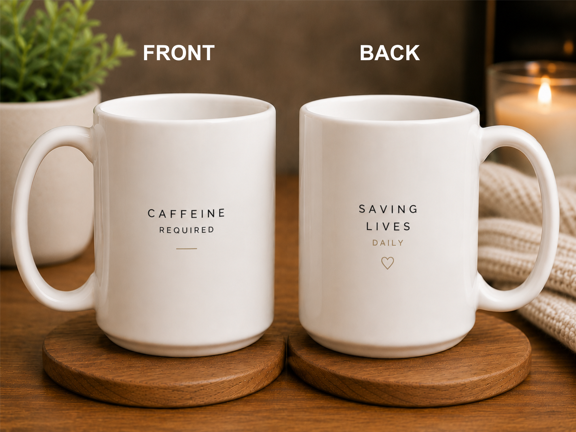 Caffeine Required — Saving Lives Daily Nurse Mug