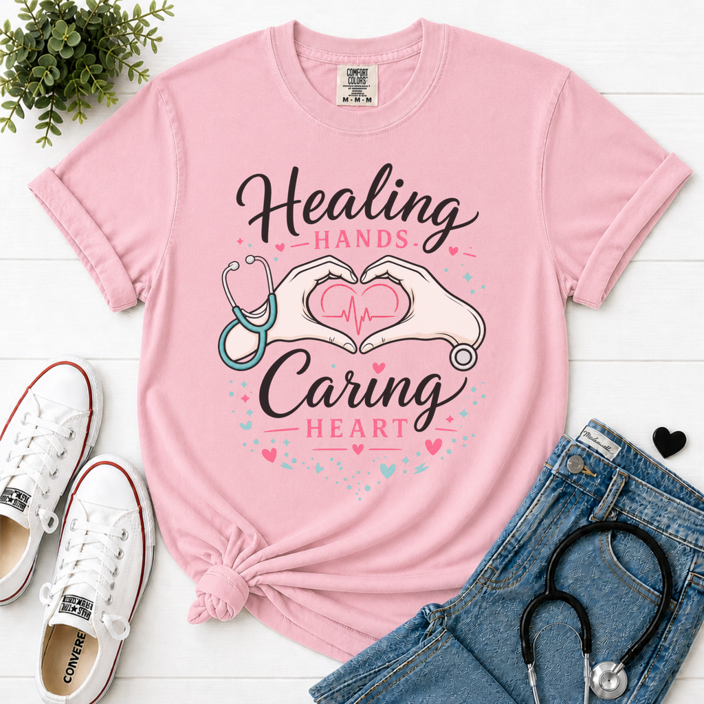 Healing Hands Caring Heart flatlay Blossom