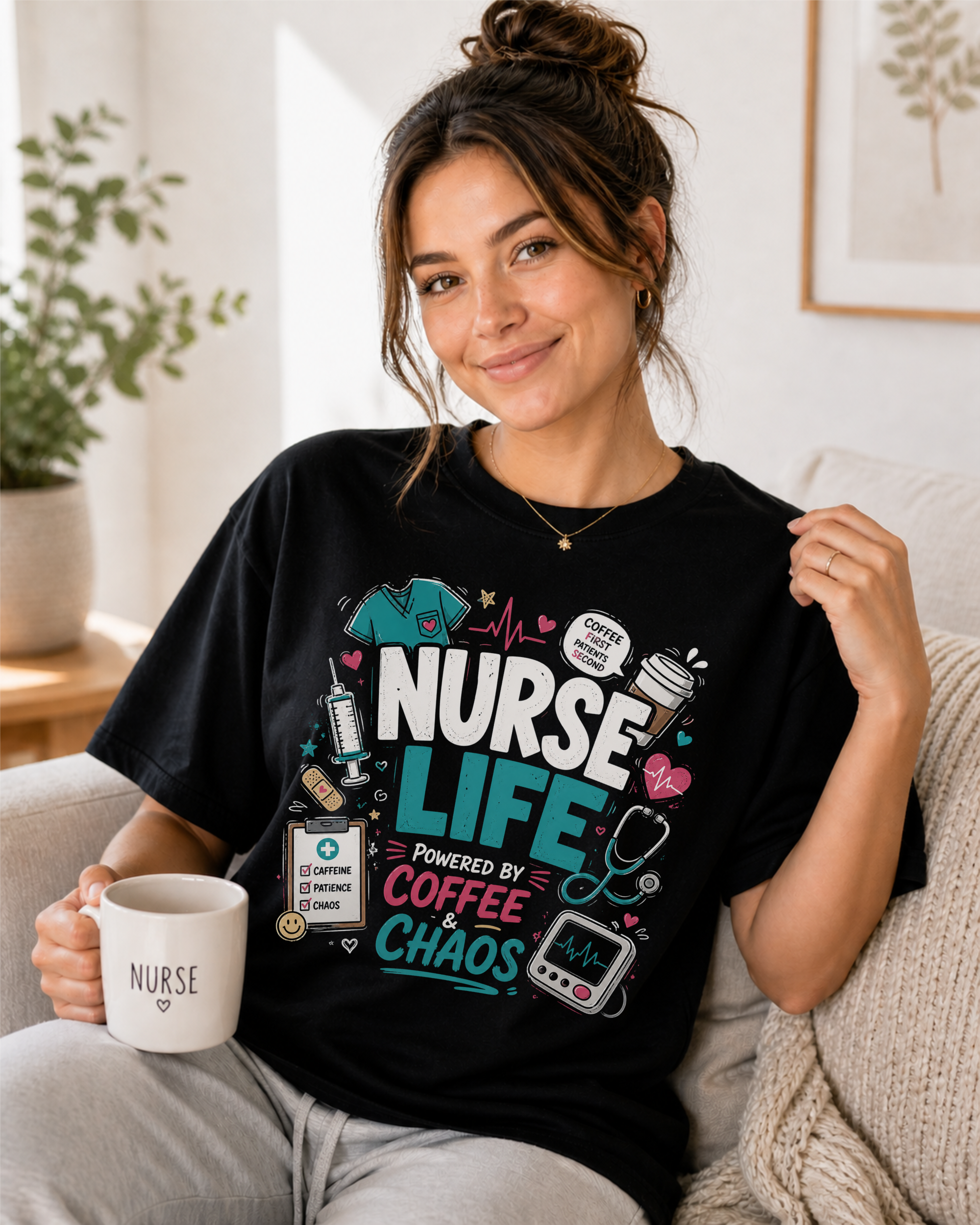 Nurse Life tee Blueberry