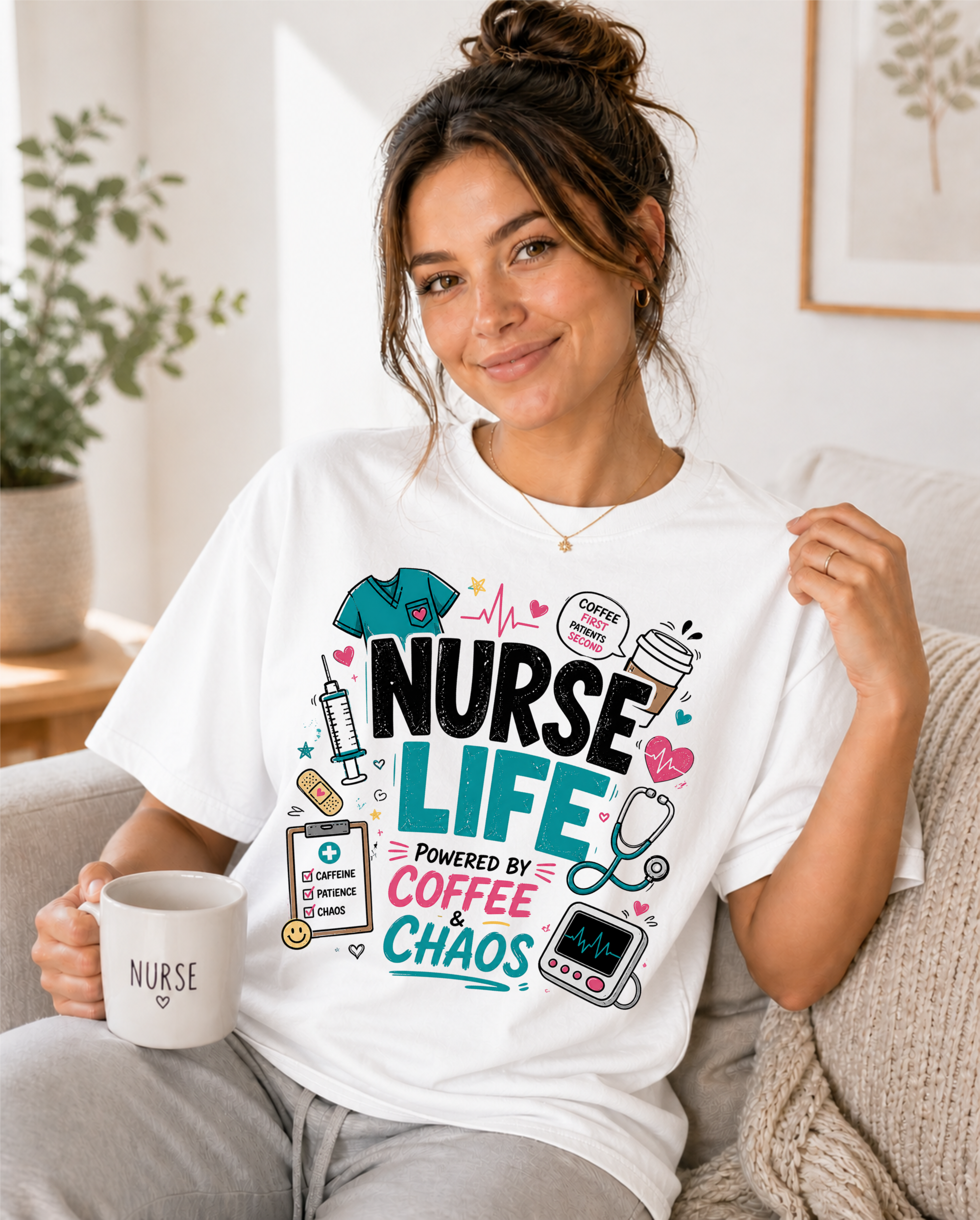 Nurse Life tee White