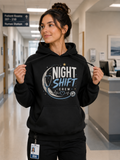 Night Shift Crew Nurse Hoodie in Black