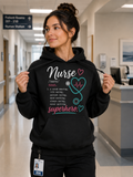 Nurse Superhero Hoodie in Black
