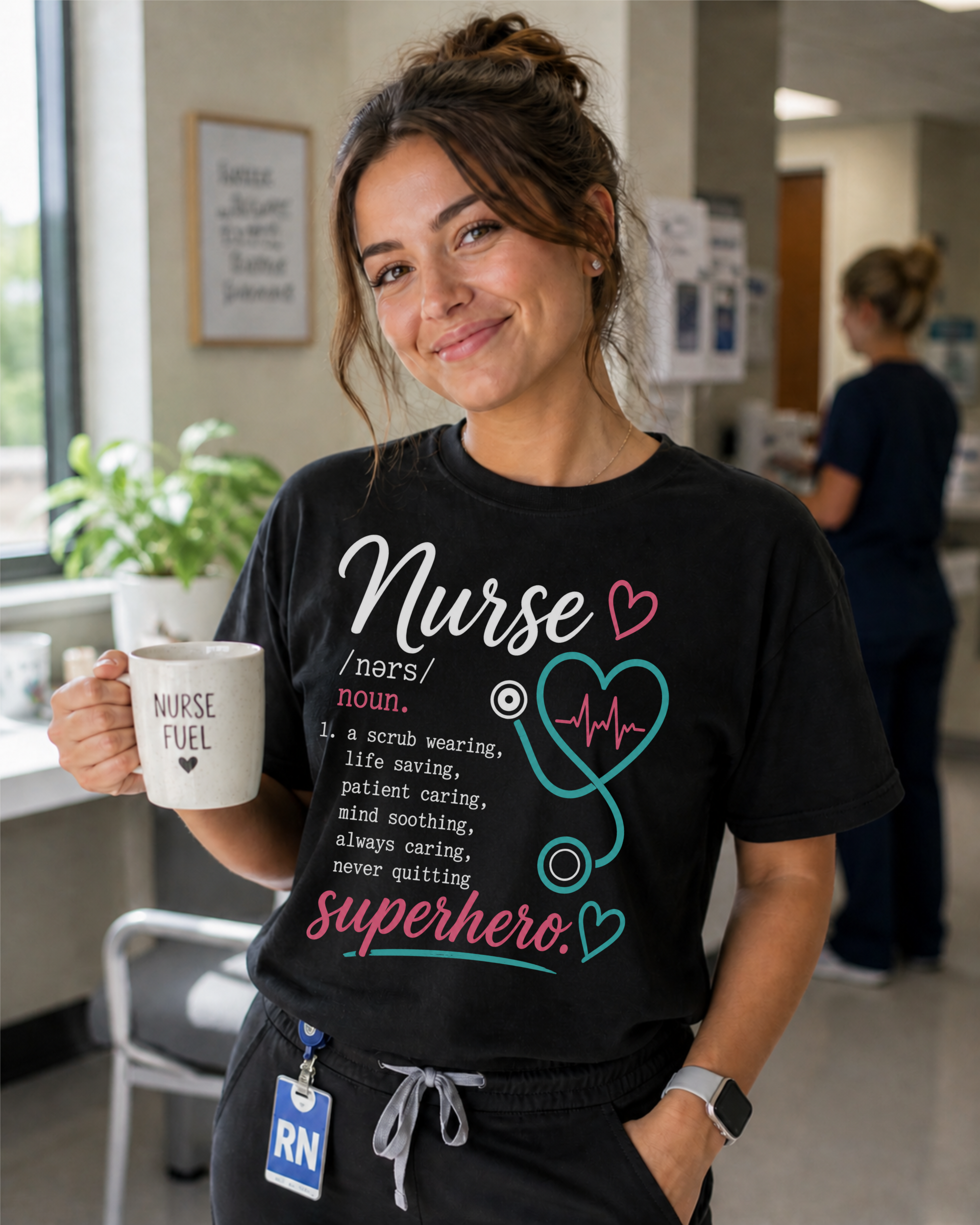 Nurse Superhero tee Black