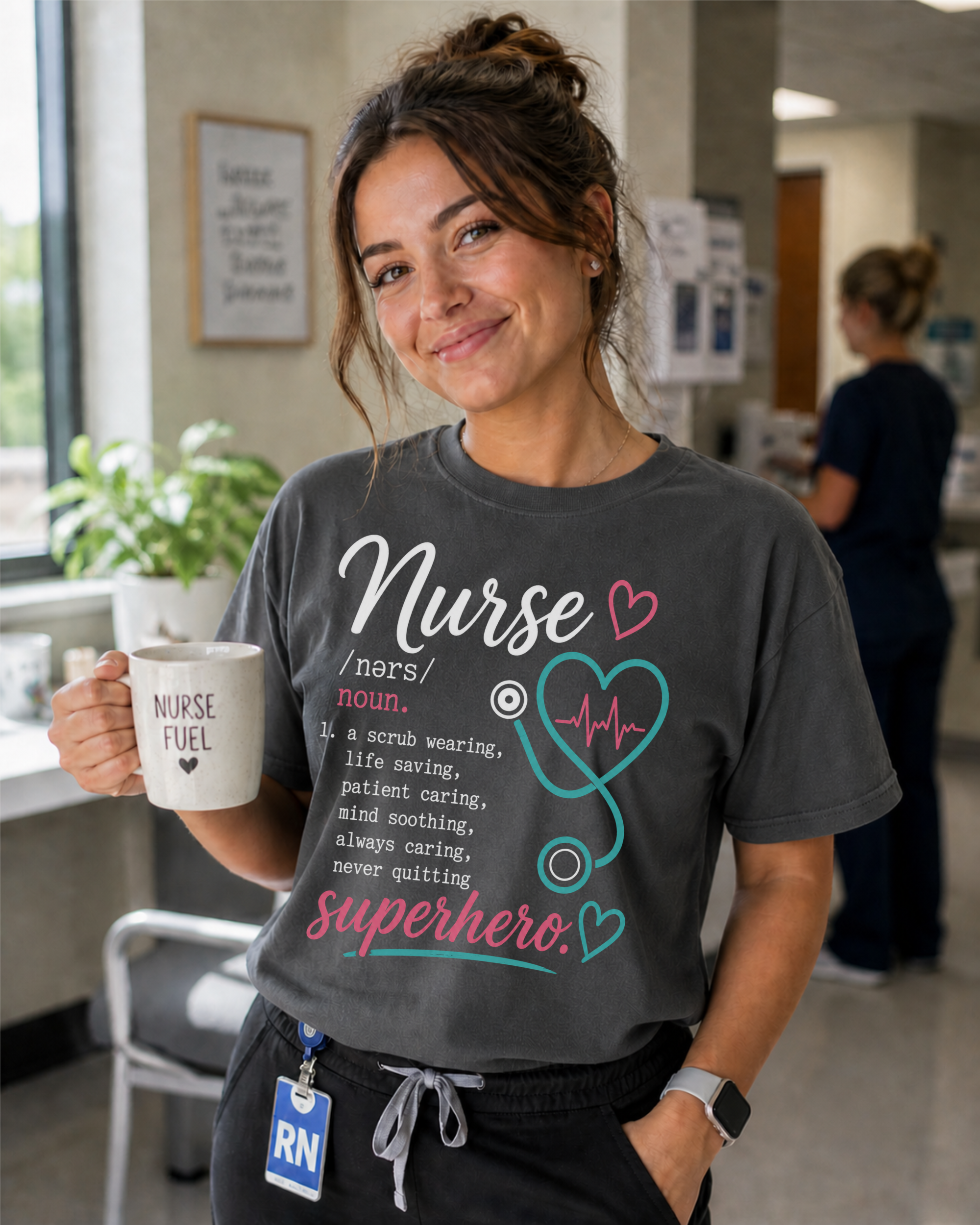 Nurse Superhero tee Pepper