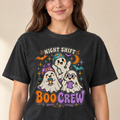 Night Shift Boo Crew nurse tee Black