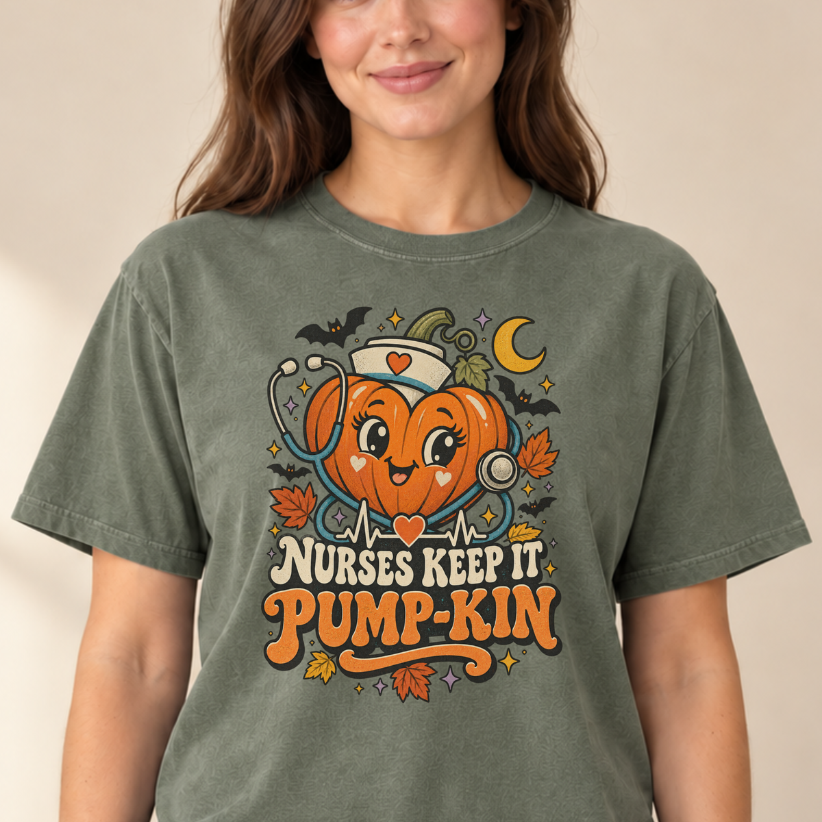 Nurses Keep It Pump-Kin tee Moss