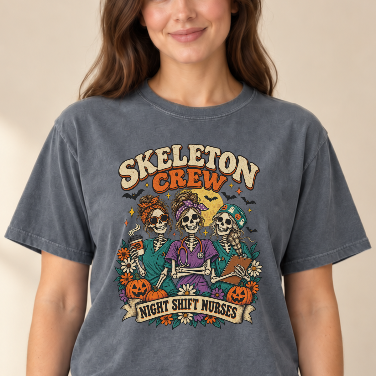 Skeleton Crew Night Shift tee Pepper