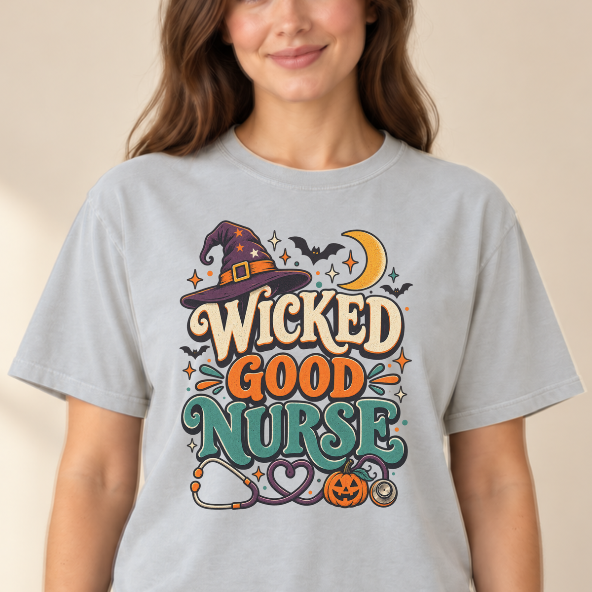 Wicked Good Nurse tee Ivory