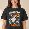 Creepin It Real On Night Shift tee Black