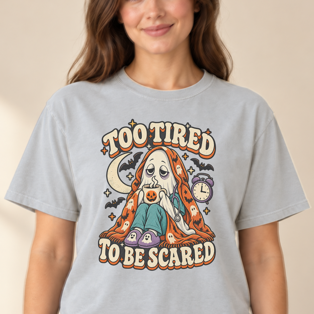 Too Tired To Be Scared tee Ivory