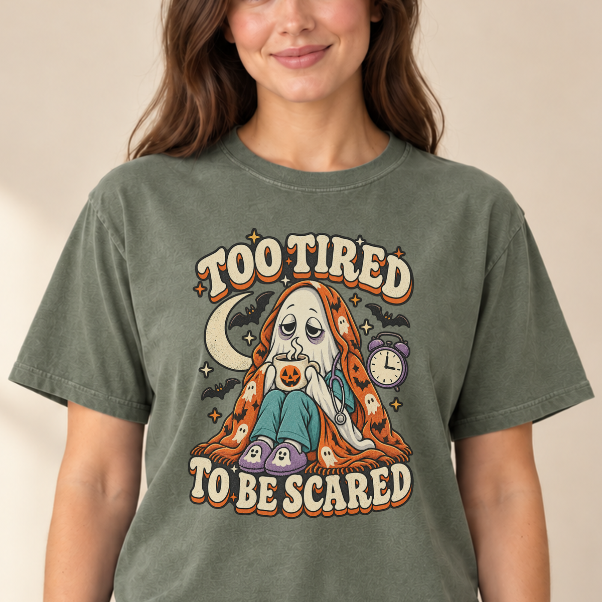 Too Tired To Be Scared tee Moss