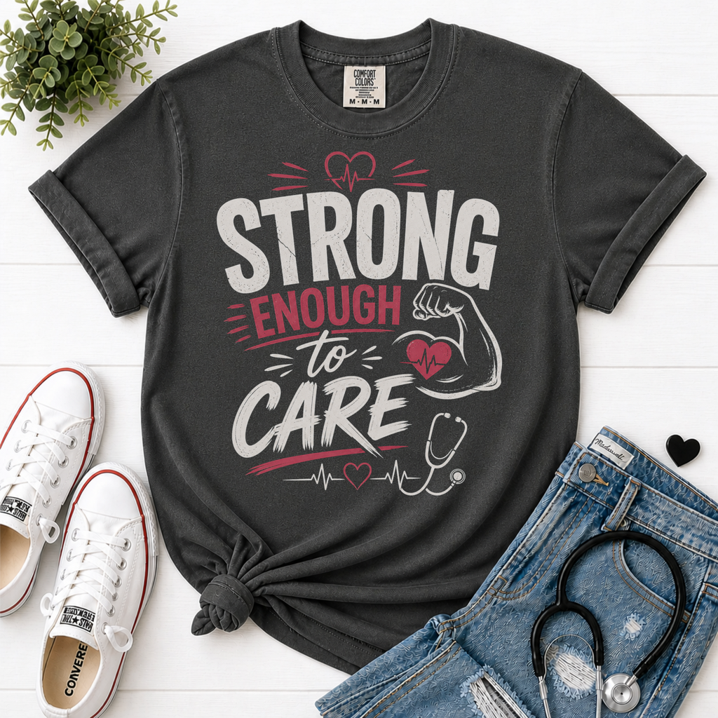 Strong Enough to Care flatlay Pepper