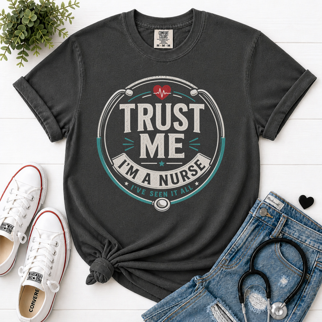 Trust Me Im a Nurse flatlay Pepper